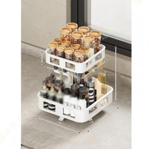 回転式スパイスラック 3段 12個収納 調味料ビン付き おしゃれ 調味料