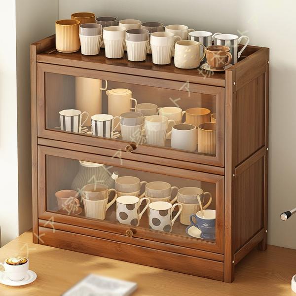 キッチン収納 コップスタンド カフェ 食器棚 組み立て式 おしゃれ カップボード キッチンボード キ...
