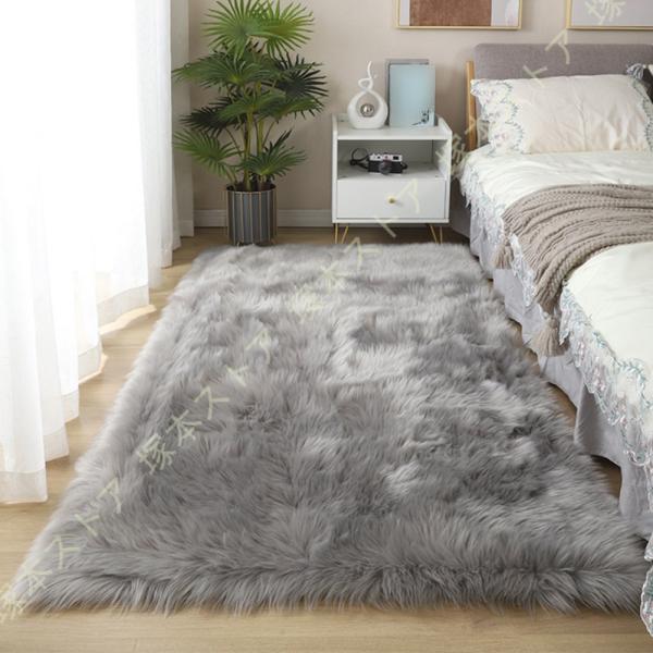 ラグ ラグマット シャギー 白 ふわふわ グレー おしゃれ 北欧 モダン カーペット リビング 長方...