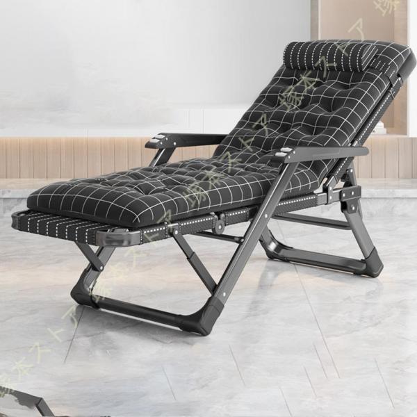 リクライニングチェア 折りたたみチェア 枕つき アウトドアチェア 組立不要 キャンプ用品 折り畳みベ...