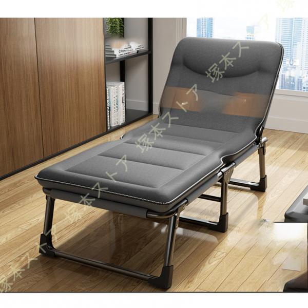 リクライニングチェア アウトドアチェア 椅子 折り畳みベッド リラックスチェア マットレス一体型 枕...