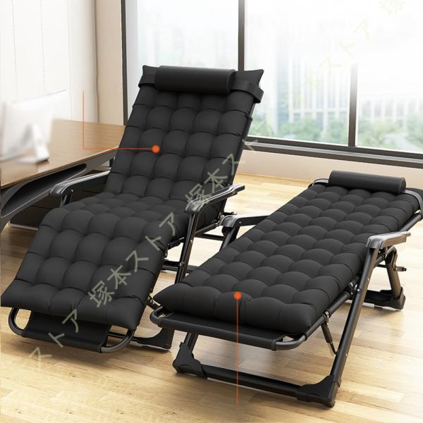 リクライニングチェア 折りたたみチェア 枕つき アウトドアチェア 組立不要 折り畳みベッド 折りたた...