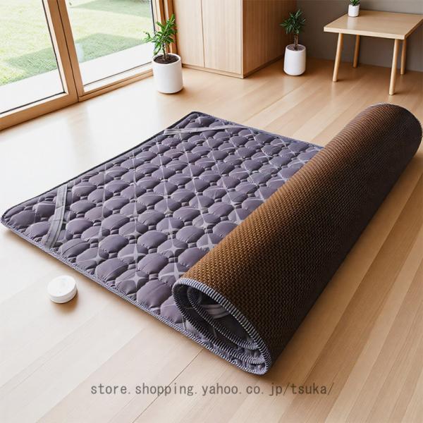 籐 シーツ 冬夏用 リバーシブル 四隅ゴム 洗える セミダブル 冷感敷きパッド お昼寝 敷きパッド ...