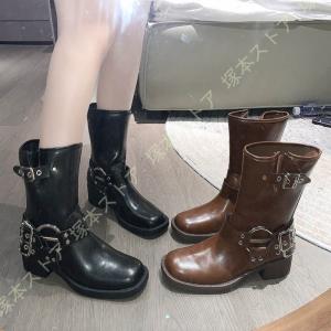 ゲッタグリップ　ブラックレザーエンジニアブーツ23.5UK5ヒール新品 gg-49509-bl.jpg
