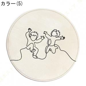 洗える 円形ラグ カーペット 滑り止め付き 丸...の詳細画像5