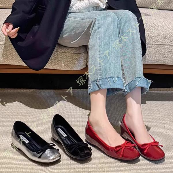美脚 リボン コンフォート レディース 靴 パンプス 痛くない 仕事 軽量 通気 疲れない シークレ...