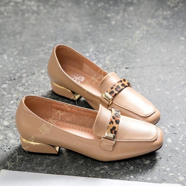 パンプス レディース 無地 ローヒール スリッポン 3cmヒール 太ヒール ローファー 大きいサイズ...