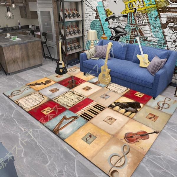 ラグ カーペット ラグマット 夏用 ラグ おしゃれ ラグ 北欧 音楽系 絨毯風 デコレーション モダ...