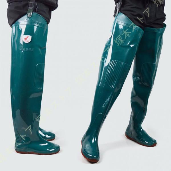ウェーダー 釣り用スーツ ウエーダーブーツ 全長約80cm 防水 厚底ソール 滑り防止 長靴 田植え...