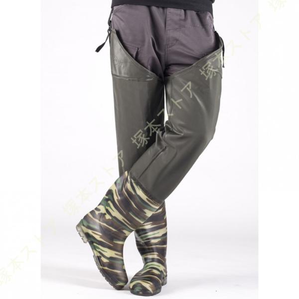 ウェーダー 防水 釣り用スーツ ウエストタイプ 防水ズボン 防水長靴 ロング丈 大きいサイズ 渓流 ...