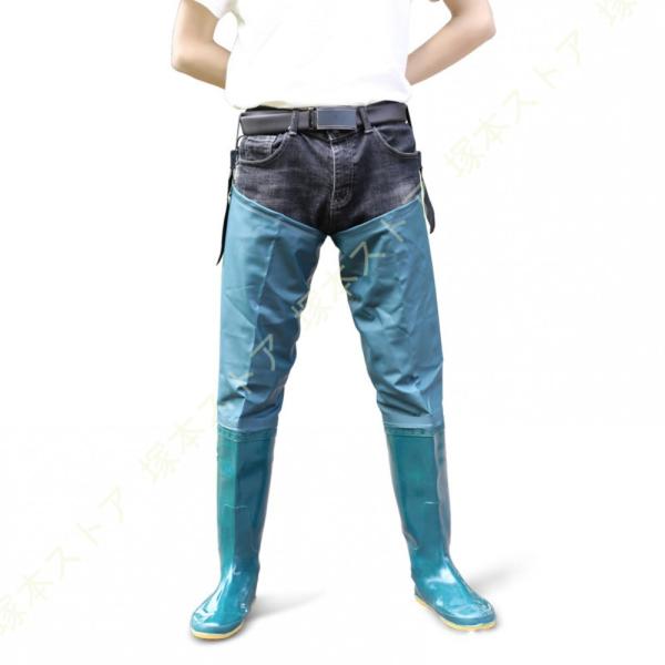 ウェーダー レインブーツ メンズ 釣り 強力防水 防滑 長靴 ヒップウェーダー レインシューズ ロン...