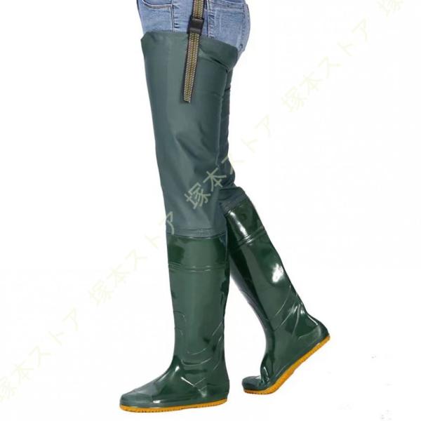 ウェーダー 釣り用スーツ ウエーダーブーツ 大きいサイズ 防水 厚底ソール 滑り防止 通気性 田植え...