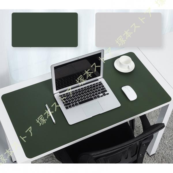 リバーシブル PUレザー デスクパッド おしゃれ マウスパッド 両面使える 特大 デスクマット大型 ...