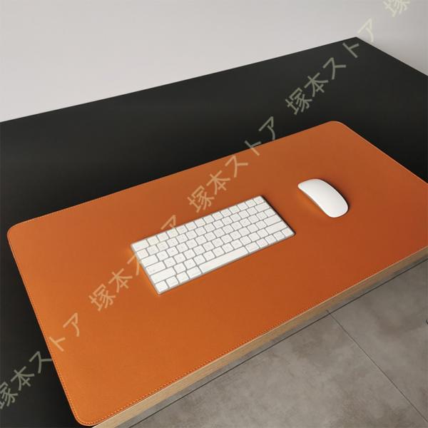 キーボードマット テーブルマット 両面使える 特大 デスクマット リバーシブル PUレザー デスクパ...