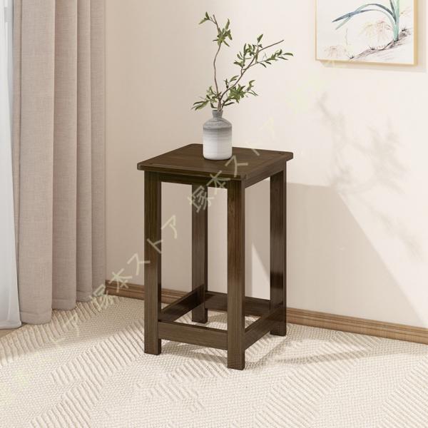 スツール竹製 コーヒー テーブル 高い 踏み台 ハイ 椅子 腰掛け 花台 天然木 無垢木材 ウッドス...