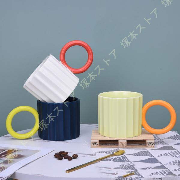 還暦祝い 女性 コーヒーカップ ストライプ マグカップ シンプル 陶器 祖母 母 誕生日 80代 7...