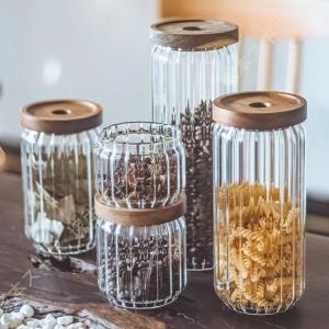 コーヒー 豆 保存 容器 ガラス密閉保存瓶 保存びんガラス 密封 塩 砂糖 胡椒 花椒 香辛料 スパイス 保存容器 密閉 食材鮮度 栄養保持 気密性 保存びん