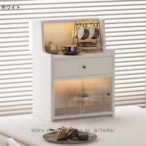 ミニ食器棚 収納ボックス 木製 卓上収納ケース...の詳細画像1