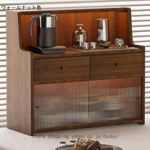 ミニ食器棚 収納ボックス 木製 卓上収納ケース...の詳細画像3