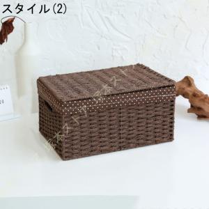収納バスケット 蓋付き 洗える バスケット 籐...の詳細画像2