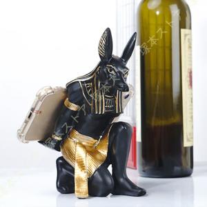 【中古・民芸品】アヌビス神 Anubis 像 厨子付き伏像フィギュア 中古・民芸品】アヌビス神 Anubis 像 厨子付き伏像フィギュア