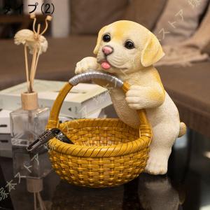 樹脂パグ キー 玄関収納ボックス 犬の像の置物...の詳細画像2