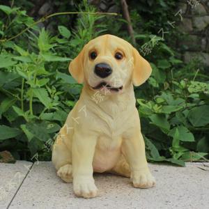 ガーデンオブジェ オーナメント 犬のオブジェ 犬の置物 綺麗 庭に置く 展示用 ポリレジン 写真道具 犬のおきもの かわいい リアル アンティーク ガーデン 芝生