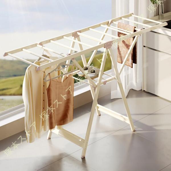 物干しスタンド 洗濯物干し室内物干し 布団干し 物干しラック 折りたためる 全体スチール製 幅140...