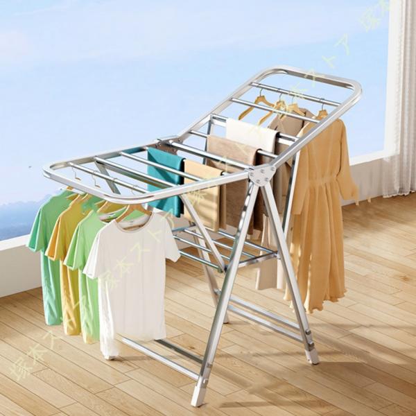 物干しスタンド おしゃれ 折りたたみ コンパクト 伸縮できる ステンレス 室内物干し 物干し 洗濯物...