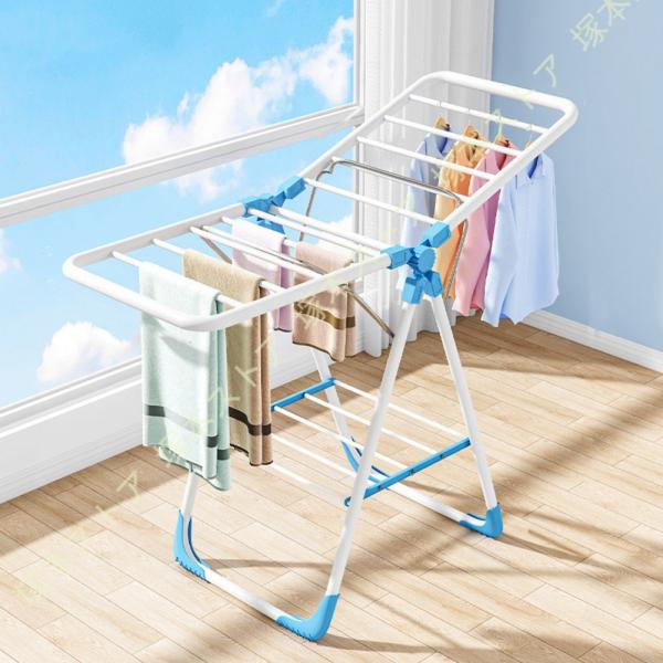 物干しスタンド 折りたたみ式 組み立て不要 洗濯物干し 室内物干し タオルハンガー タオル掛け 服の...