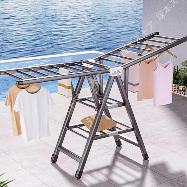 物干しスタンド 洗濯物干し室内物干し 布団干し 物干しラック 折りたためる 全体スチール製 組立不要...