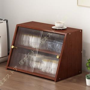 白井産業(Shirai) 食器棚 ミニカップボード キッチン収納 ガラス