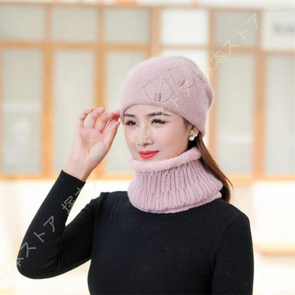 ニット帽 レディース 手袋 裏起毛 キャップ ニットキャップ 帽子 シンプル オシャレ 秋 冬 大き...