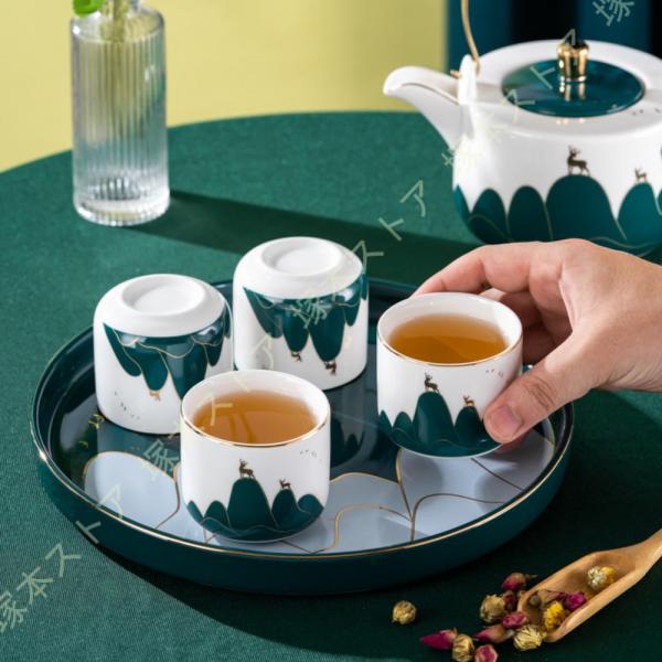 蓋付茶器セット 茶器セット 急須 茶こし付き 湯呑み 陶器 結婚 出産 内祝い 引き出物 金婚式 誕...