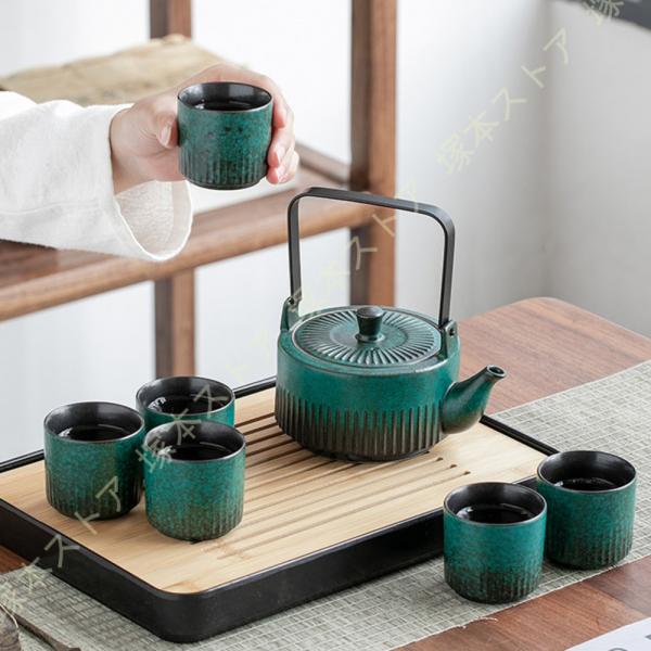 蓋付茶器セット 茶器セット 急須 茶こし付き 湯呑み 陶器 結婚 出産 内祝い 引き出物 金婚式 誕...