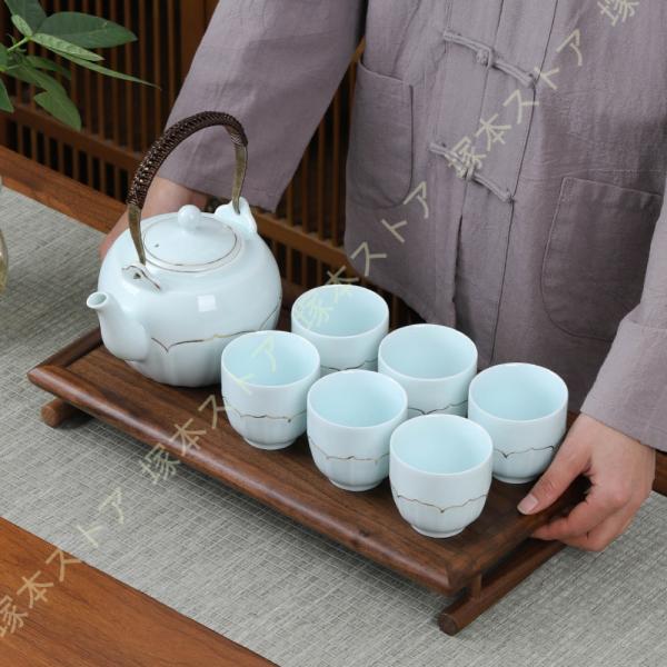 蓋付茶器セット 茶器セット 急須 茶こし付き 湯呑み 陶器 結婚 出産 内祝い 引き出物 金婚式 誕...