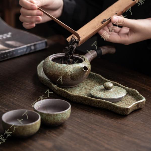 茶器揃 急須 4茶器セット 湯呑 モダン おしゃれ 注ぎやすい 織部 織部焼 お茶 伝統的 手造り ...