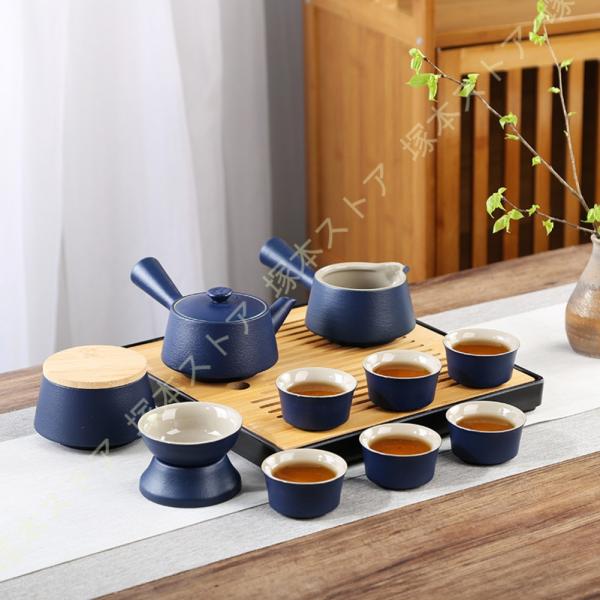 色絵丸紋 急須茶器セット 急須 200ml 湯呑6客 50ml 化粧箱入 ギフト 御祝 結婚祝 出産...