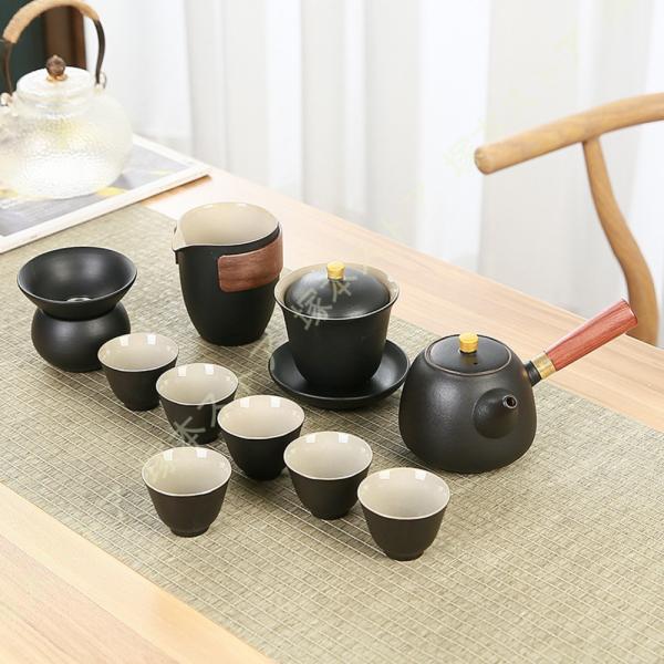 色絵丸紋 急須茶器セット 急須 280ml 湯呑6客 45ml 化粧箱入 ギフト 御祝 結婚祝 出産...