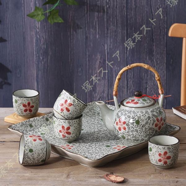 急須 急須セット750ml 丸平型急須 お茶の葉桐 急須茶器セット セラメッシュ茶葉 湯呑み 湯冷ま...