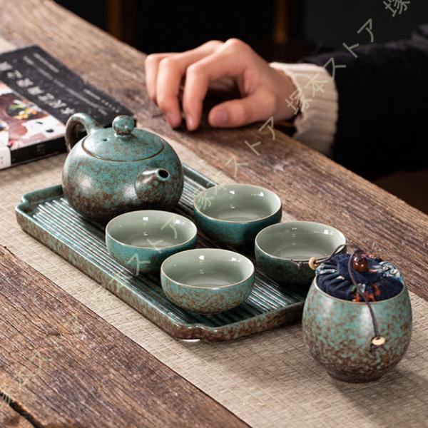 蓋付茶器セット 茶器セット 急須 茶こし付き 湯呑み 陶器 結婚 出産 内祝い 引き出物 金婚式 誕...