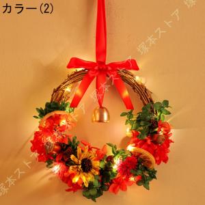 クリスマスリース クリスマス飾り イルミネーシ...の詳細画像2