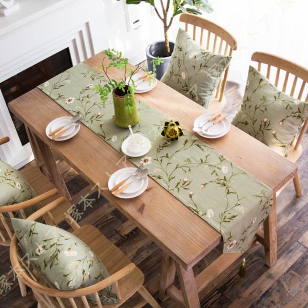 花柄 テーブルランナー 和風 おしゃれ 田園風 防塵 耐久性 汚れ対策 防カビ 北欧 家庭用 テーブ...