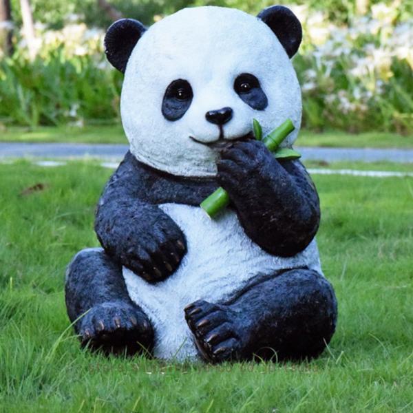 パンダの置物 パンダ かわいい ガーデングッズ 動物 クマさん アニマル オーナメント 庭 ガーデン...