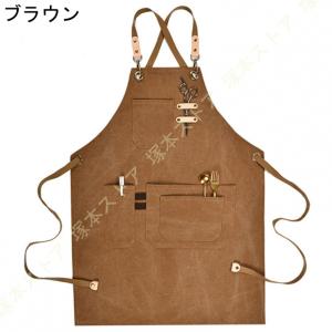 エプロン H型 肩掛け 多機能 大容量 ポケッ...の詳細画像1