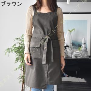 撥水加工 H型エプロン おしゃれ 多機能ポケッ...の詳細画像3
