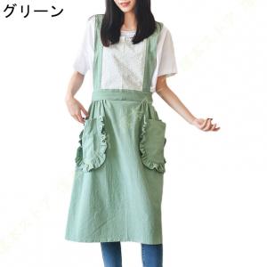 エプロン レディース かわいい おしゃれ フリ...の詳細画像1
