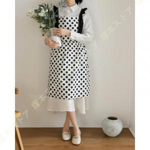 エプロン ロング 綿 ドレス X型 フリル 姫 ...の商品画像