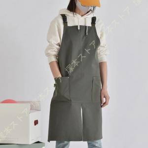 エプロン 撥水 キャンプ 男女兼用 調整可能 肩掛け メンズ レディース アウトドア 保育士 おしゃれ 大きいサイズ 業務用 黒 カフェ 大人 可愛い 割烹着 飲食店