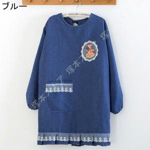 割烹着 おしゃれ かっぽう着 エプロン しわに...の詳細画像2